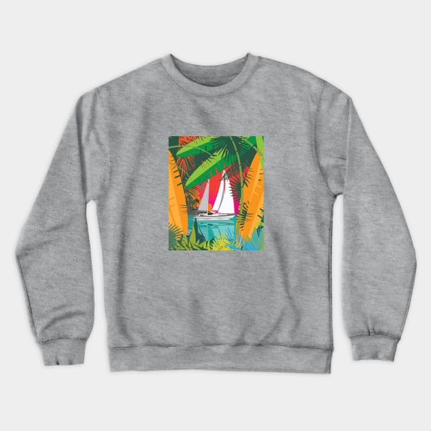 Sailing Delos Crewneck Sweatshirt by DavidLoblaw